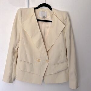 Phillip Lim cream textured blazer jacket in size 8.